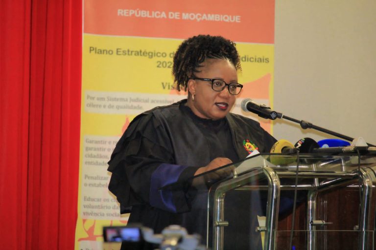 Juíza presidente do Tribunal Judicial de Nampula, Ana Paula Muanheue, na abertura do Ano Judicial 2024
