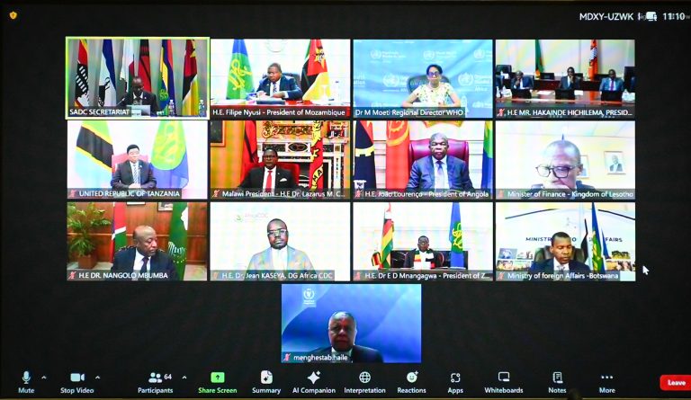 PR na Cimeira Extraordinária Virtual da SADC