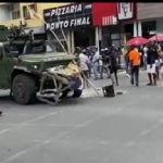 Momento de embate na avenida Eduardo Mondlane